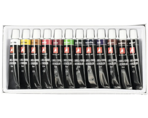 Akvarellfärger set med olika nyanser i enskilda tuber. Akvarellfärger set med olika nyanser i enskilda tuber.