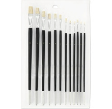 Set med tio borstpenslar i olika storlekar