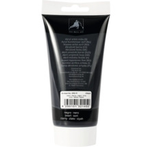 Tub med svart akrylfärg för konstnärer