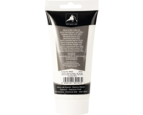 Akrylfärg titanvit 200ml Tub med akrylfärg
