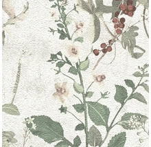 Tapet med blommönster och blad