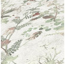 Närbild av en tapet med växtmönster