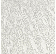 Vit präglad tapet med växtmönster