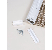 Gardinskena med tillbehör och skruvar