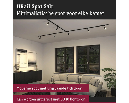 URail Spot Salt i vardagsrum med soffa och fönster