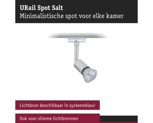 URail Spot Salt med ljuskälla, en minimalistisk spot för varje rum.