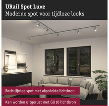 URail Spot Luxe skensystem i vardagsrum.