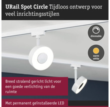 URail Spot Circle LED-taklampa, dimbar, varmvit
