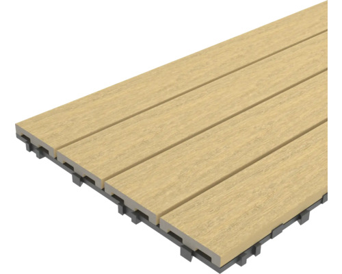 Trallplatta av träkomposit