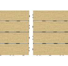 Två trädgårdsplattor av trä