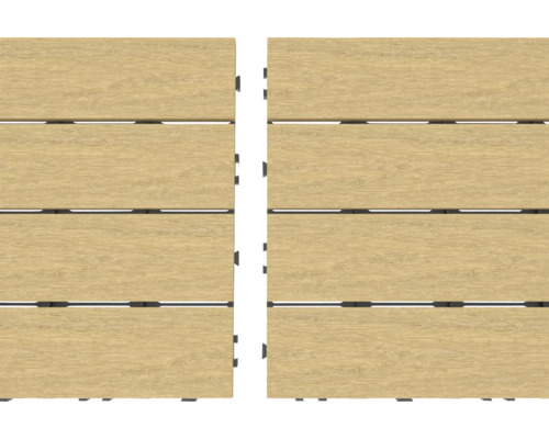 Två trädgårdsplattor av trä