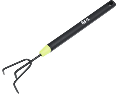 for_q logotyp trädgårdskultivator med tre tänder och handtag