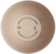 Invändig vy av en blomkruka i plast med Elho-logotyp