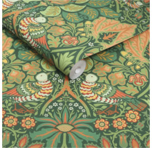 Tapet med fågel- och blomstermönster