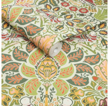 Tapetrulle med blommönster och fågelmotiv