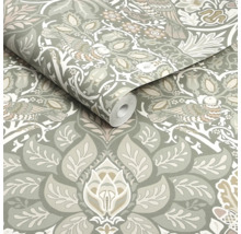 Tapetrulle med fågel- och blomstermönster