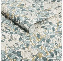 Tapetrulle med blad- och blomstermönster