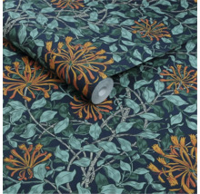 Tapetrulle med blom- och bladmönster