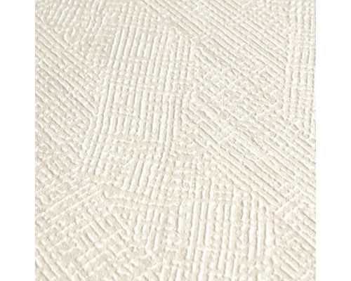 Närbild av en vit strukturtapet med geometriskt mönster