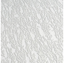 Vit strukturtapet med blommönster