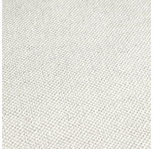 Närbild av ett ljust, vävt tyg för klädsel