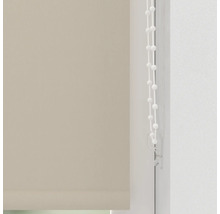 Beige fönsterrullgardin med manöverkedja