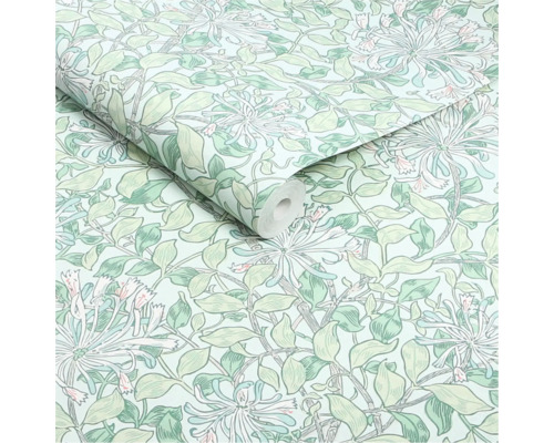 Tapetrulle med blommönster och bladmönster