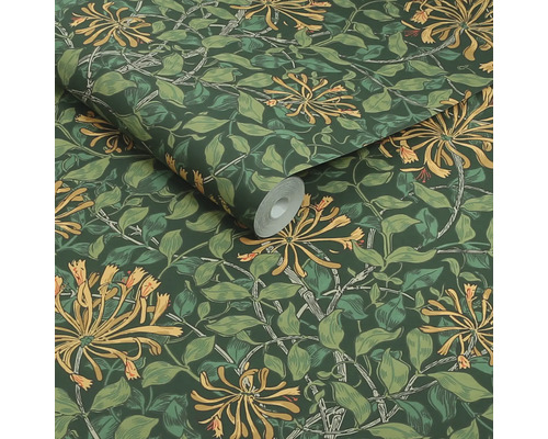 Tapetrulle med blommönster och bladmönster