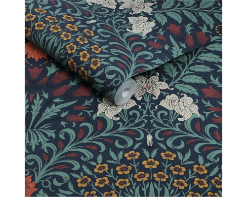 Tapetrulle med blommönster