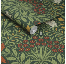 Tapetrulle med blommönster på mörk bakgrund