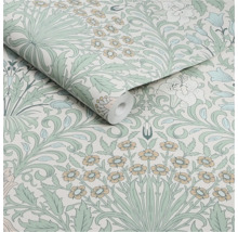 Rulle blommig tapet med blommönster