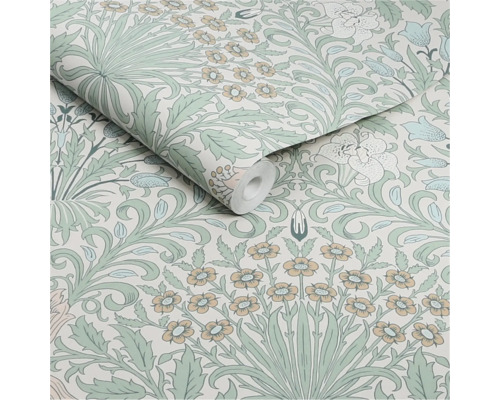 Rulle blommig tapet med blommönster