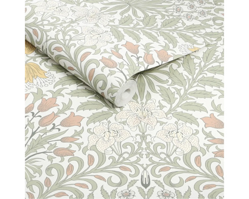 Tapetrulle med blommönster