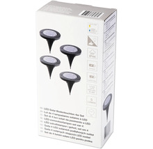 Förpackning med LED-solcellslampor för golv, set om fyra