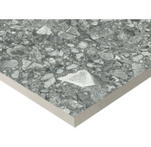 Kakelprov med sten dekor