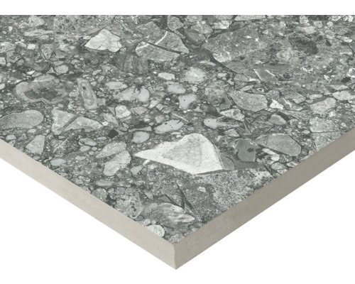 Kakelprov med sten dekor