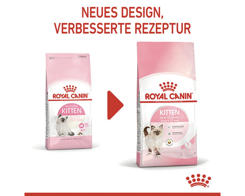 Royal Canin Kitten torrfoder jämförelse, ny design, förbättrat recept