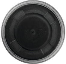 Undersida av en blomkruka med borranvisningar