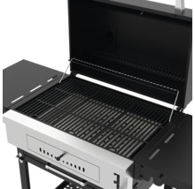 Öppen kolgrill med förvaringsutrymmen