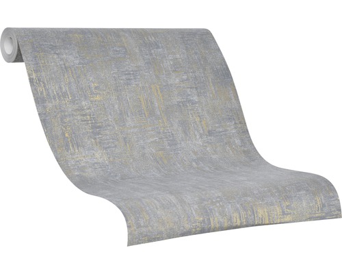 Tapetrulle med abstrakt mönster i grått och guld