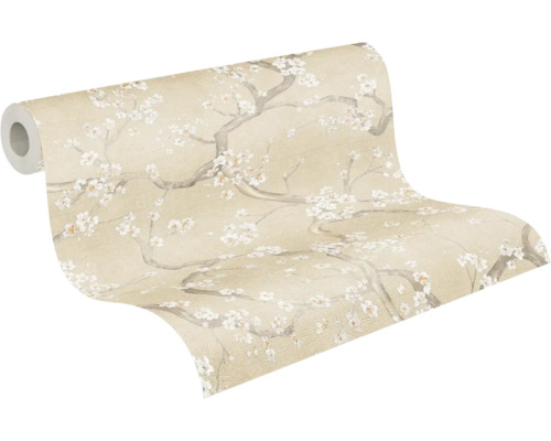 Tapetrulle med blommönster