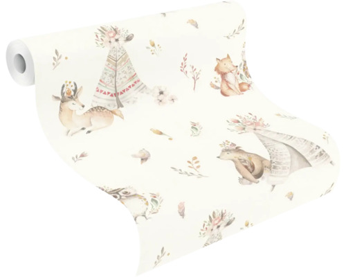 Tapetrulle med skogsdjursmotiv