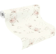 Tapetrulle med kaninmönster för barnrum