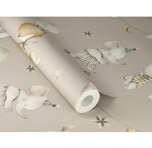 Tapetrulle med barnsligt djurmönster