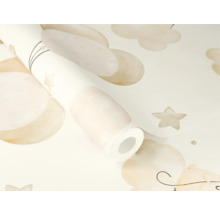 Tapetrulle med moln och stjärnmönster