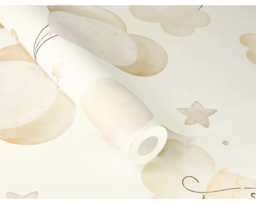 Tapetrulle med moln och stjärnmönster