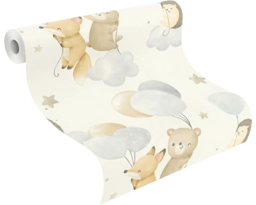 Tapetrulle med djurmotiv och stjärnor