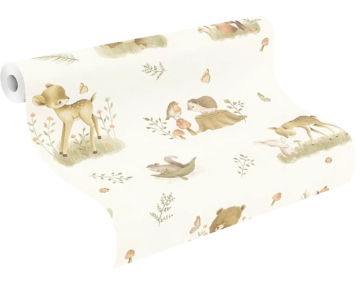 Tapetrulle med skogsdjursmotiv