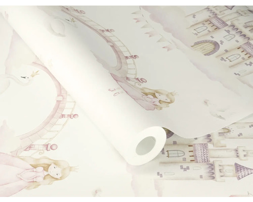 Tapetrulle med prinsess- och slottsmotiv