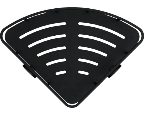 Hörnhylla med avrinningsspår för duschredskap